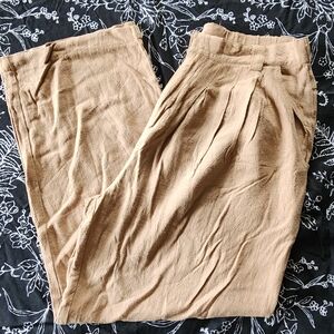 Women's Wide Leg Tan Pants